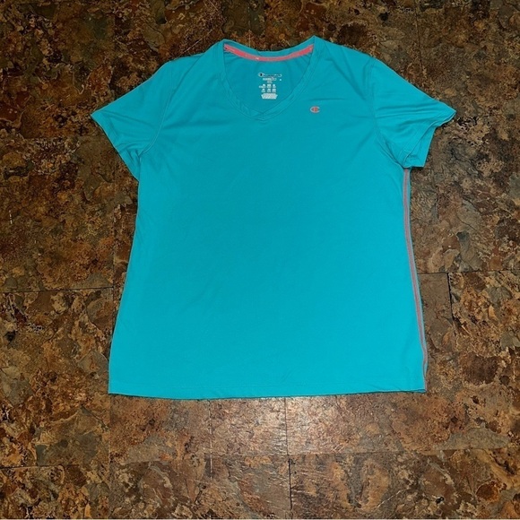 Champion Women’s Powertrain Vapor Athletic Shirt Size 2 XL Short Sleeve V Neck - Picture 5 of 10